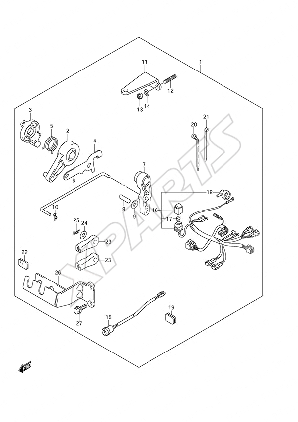  Opt: Remote Control Parts til Suzuki motor